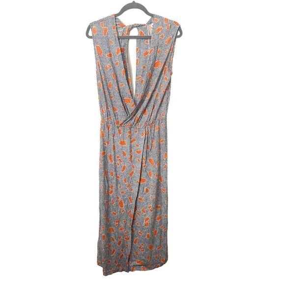 BIMBA‎ Y LOLA Linen Wrap Style Midi Dress Sz Medium - Picture 1 of 5